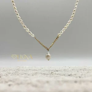 گردنبند دستبند مروارید طلا