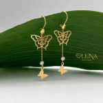 گوشواره آویز پروانه